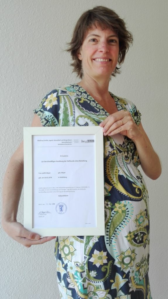 Judith Mayer Heilpraktikerin Zertifikat